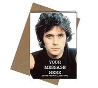 1970's HEARTHROB DAVID ESSEX - BLACK SHIRT - FREE PERSONALISATION A5 GREETING CARD