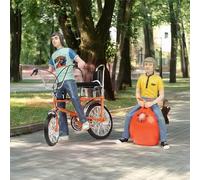 1970's Raleigh Chopper Mk1 Orange Bicycle Bike including Rider and Space Hopper with Rider 1:12 scale diecast model