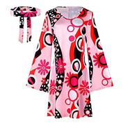 1970s Retro Floral Print Hippie Costume for Women Comfortable With | Halloween Disco Dress For Girl Girlfriend Wife Mother Adults Party Theater Scene