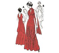 1970's Sewing Pattern: Halter Neck Evening Dress - Bust 36" (91cm)