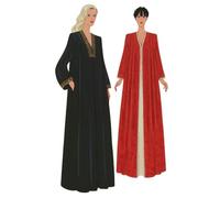 1970s Sewing Pattern: Muumuu, Kaftan Caftan Dressing Gown Robe - Bust 32.5''(83cm) to 40''(102cm), Black and White (B808)