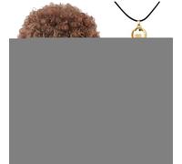 1970s Women's Disco Accessories Set - Rapper Costume 70s Disco Costume Set Ball Accessories,Necklace, Afro Wig, Earrings, Bracelet for Men Women Retro Parties