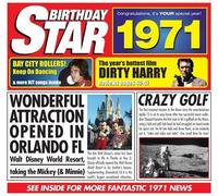 1971 Birthday Gifts - 1971 Chart Hits CD and 1971 Birthday Card