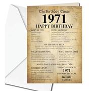 1971 Facts 55th Birthday Personalised ANY NAME Happy Birthday Greeting Card Memories Back in the Year Of Birth -140