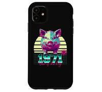 1971 Year of the Pig Birthday 80s Retro Chinese Zodiac Sign Case for iPhone 11