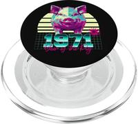 1971 Year of the Pig Birthday 80s Retro Chinese Zodiac Sign PopSockets PopGrip for MagSafe