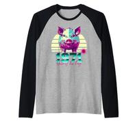 1971 Year of The Pig Birthday 80s Retro Chinese Zodiac Sign Raglan Baseball Tee