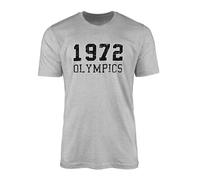 1972 Olympics T-Shirt Top Tee - Vintage Olympic Retro Sports Tee Classic Athletic Vintage Sportswear 70s Sports T-Shirt Comfortable Casual Gift Present (XL, Heather Grey)