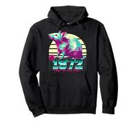 1972 Year of the Rat Birthday 80s Retro Chinese Zodiac Sign Pullover Hoodie