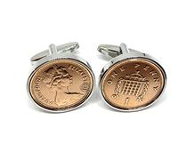 1973 53rd Birthday/Anniversary Silver Plated 1p Penny1 pence coin cufflinks 73rd birthday gifts for men