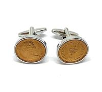1973 53rd Birthday/Anniversary Silver Plated Half Penny Half pence coin cufflinks - 73rd birthday gifts for men