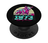 1973 Year of the Ox Birthday 80s Retro Chinese Zodiac Sign PopSockets Adhesive PopGrip