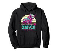 1973 Year of the Ox Birthday 80s Retro Chinese Zodiac Sign Pullover Hoodie