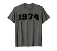 1974 Vintage Arched Varsity Retro Distressed Birthday Year T-Shirt