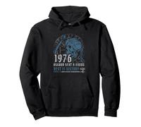 1976 Asgard Sent A Viking 48th Birthday Pullover Hoodie, Adult Unisex, Black, Small