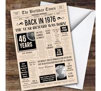 1976 Newspaper Any Age Any Year You were Born Facts Personalised Birthday Card | Any Age Any Year Personalised Birthday Card | Milestone Birthday Card | Facts from The Year You were Born
