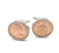 1976 Penny for luck Coin Cufflinks, Vintage 50th Birthday Gift for Men, Unique Handmade Accessories, Anniversary present