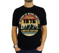 1976 Vintage Mountain - Limited Edition - 50th Birthday Gift | Present Mens T-Shirt Black 2XL