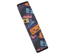 1977 Tape Cassette Car Seat Belt Cover Pad Seatbelt Shoulder Strap Pads Protectors Car Interior Accessories