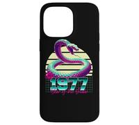 1977 Year of the Snake 80s Retro Vaporwave Chinese Zodiac Case for iPhone 14 Pro Max