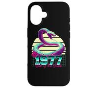 1977 Year of the Snake 80s Retro Vaporwave Chinese Zodiac Case for iPhone 16
