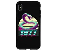 1977 Year of the Snake 80s Retro Vaporwave Chinese Zodiac Case for iPhone XS Max