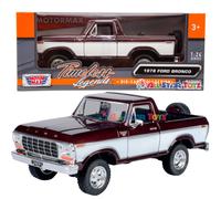 1978 Ford Bronco 1:24 Diecast Model car SUV SUT Truck Motormax 79372 (Burgundy with White)