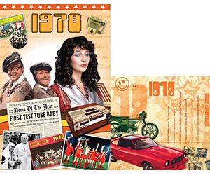 1978 Wedding Anniversary Gift Set - 1978 DVD Film , 1978 Chart Hits CD and a 1978 Greeting Card