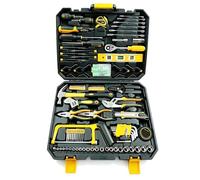 198 Piece Household Tool Kit with Ratchet Sockets Spanners Pliers Case