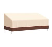 (198 x 97 x 48/74 cm) vidaXL 3-Seater Bench Cover Outdoor Patio Bench Seat Cover Beige 600D Oxford
