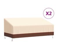 (198 x 97 x 48/74 cm) vidaXL 3-Seater Bench Covers Outdoor Bench Seat Cover 2 pcs 600D Oxford Fabric