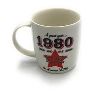 1980 - A great year. A Year You Were Born Mug with Two Celebrities That Were Born In the Same Year. Gift, Present, Christmas, Birthday, Anniversary, Stocking Filler, Father's Day, Mother's Day