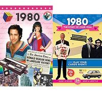 1980 BIRTHDAY or ANNIVERSARY Gift Set - 1980 Story of Your Year Greeting Card 24 Page Booklet , 1980 News DVD Documentary- 60 Minutes and 1980 Chart Hits Compilation Music CD Gift - 15 Songs