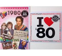 1980 BIRTHDAY or ANNIVERSARY GIFTS SET - I Love 1980 Greeting Card & 1980 Best 60 Minute News Footage DVD Film and 1980 Chart Hits Compilation Music CD Gift with 20 Original Songs All Downloadable