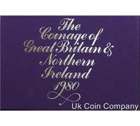1980 Royal Mint Uk Decimal Coin Proof Set