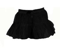 1980s Adult Women's 2 Layer Neon Tutu Skirts Hen Night, Fairy Angel, Halloween 2 Layer Skirts Fancy Dress Accessory (One Size, Crazy Chick 2 Layers Black Tutu Skirt)