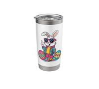 1980s Hip Hop Easter Bunny Graphic Art Design Stainless Steel Insulated Tumbler