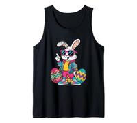 1980s Hip Hop Easter Bunny Graphic Art Design Tank Top