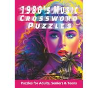1980's Music Crossword Puzzles: 1980's Music Crossword Puzzles | Puzzles for Adults, Seniors & Teens: Crossword Puzzles with Easy to Read Print all ... Gift for Vacations, Holiday and Relaxations