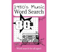 1980's Music Word Search: 80's Music Word search, adult and teen word search, nostalgic music, nostalgic, gift ideas for parents