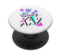 1980's Totally Rad 80s White Tiger Stripe 80s-party v.9.1 PopSockets Adhesive PopGrip