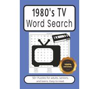 1980's TV Word Search Puzzle Book: Baby Word Search with Easy to read print about 1980's TV Shows and Characters | 6x9 inches, 110 pages | Gift for vacations, birthdays, holidays, and TV lovers