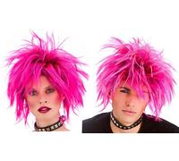 Wicked Costumes Adult 80's Pink Rocker Fancy Dress Wig