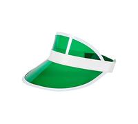 1980s Unisex Sun Visor Poker Hat Golf Neon Pub Stag Rave Dance Cap Headband Latest Wide Range of Colors (Green Visor Hat)