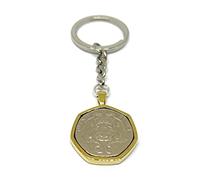 1983 43rd Birthday/Anniversary 20p pence coin Keyring - 20 pence Keyring from 1983 for a 43rd Birthday GLD