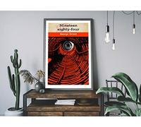 1984 by George Orwell Cover A3 A4 Fine Art Matte Print. Socialism, Anti Capitalism, Democracy, Classic Book, Dystopian Future, Big Brother (A4)