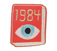 1984 George Orwell Book Novel Science Fiction SciFi Sci Fi Dystopian Future Nineteen Eighty Four Literature Classic 2.3" Iron On Embroidered Patch