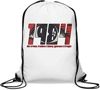 1984 War is Peace Freedom is Slavery Ignorance is Strength Gym Sack Casual Drawstring Bag White