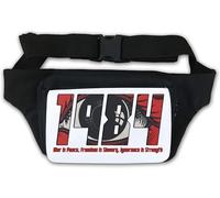 1984 War is Peace Freedom is Slavery Ignorance is Strength Waist Bag Fanny Pack White