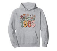 1985 40 Forty Years Birthday Vintage Flowers Boho Women Pullover Hoodie